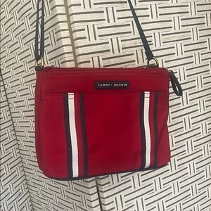 Tommy Hilfiger Red and Navy Crossbody Bag